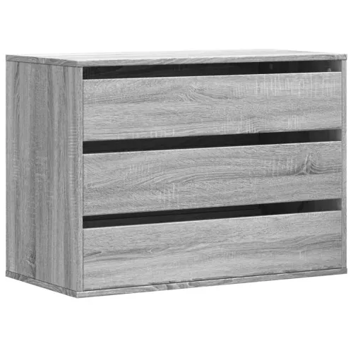 Kutna komoda s ladicama boja hrasta sonome 80x41x58 cm drveni - Sivi hrast sonoma 80 x 41 x 58 cm Cijena