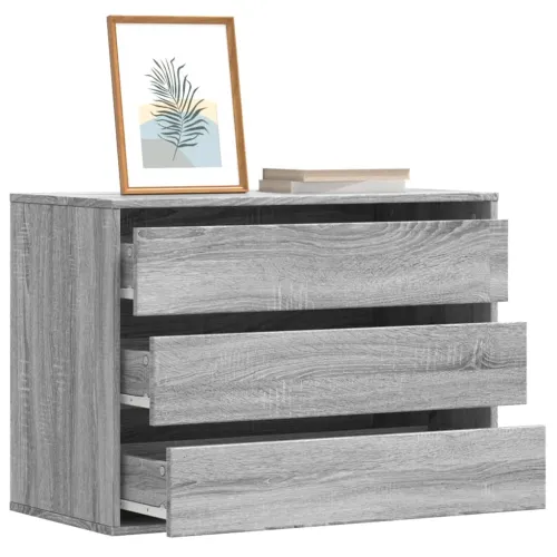 Kutna komoda s ladicama boja hrasta sonome 80x41x58 cm drveni - Sivi hrast sonoma 80 x 41 x 58 cm Cijena