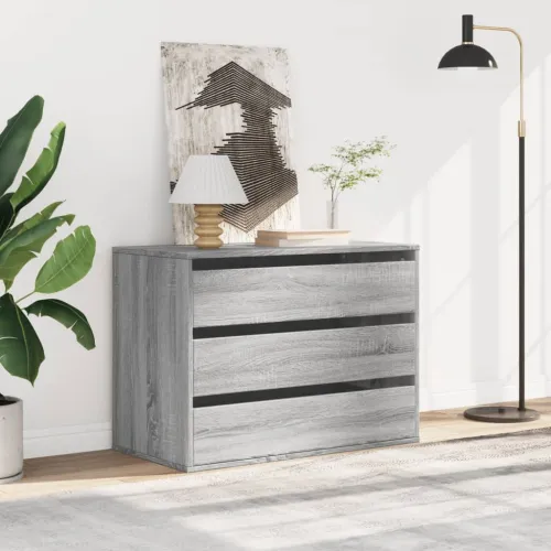Kutna komoda s ladicama boja hrasta sonome 80x41x58 cm drveni - Sivi hrast sonoma 80 x 41 x 58 cm Cijena