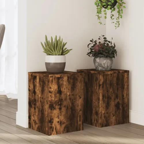 Stalci za biljke 2 kom 25x25x35 cm konstruirano drvo - Dimljeni hrast 25 x 25 x 35 cm Cijena