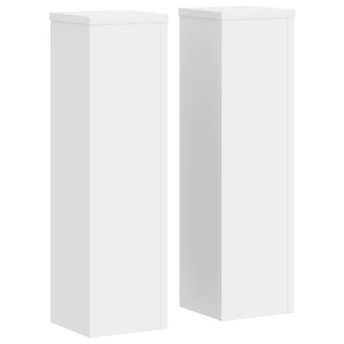 Stalci za biljke 2 kom bijeli 17 x 17 x 60 cm konstruirano drvo - Bijela 17 x 17 x 60 cm 2 Bijela Cijena