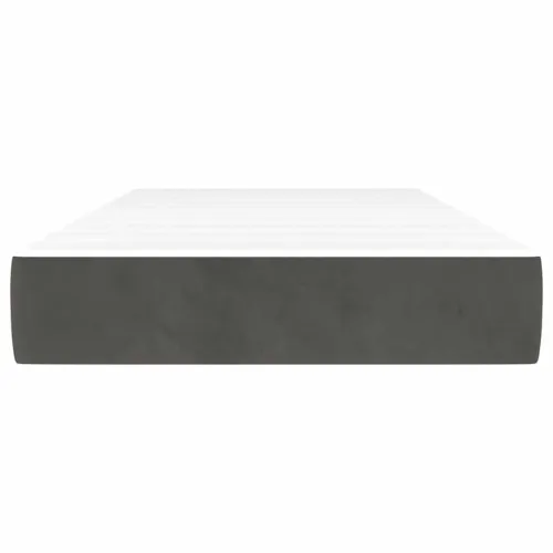 Madrac s oprugama srednje tvrdoće tamnosivi 80 x 210 x 20 cm baršunasti - Tamnosiva 80 x 210 cm Cijena