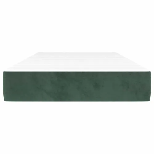 Madrac s oprugama srednje tvrdoće tamnozeleni 90x210x20 cm baršunasti - Tamnozelena 90 x 210 cm Cijena