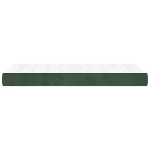 Madrac s oprugama srednje tvrdoće tamnozeleni 100x210x20 cm baršunasti - Tamnozelena 100 x 210 cm Cijena