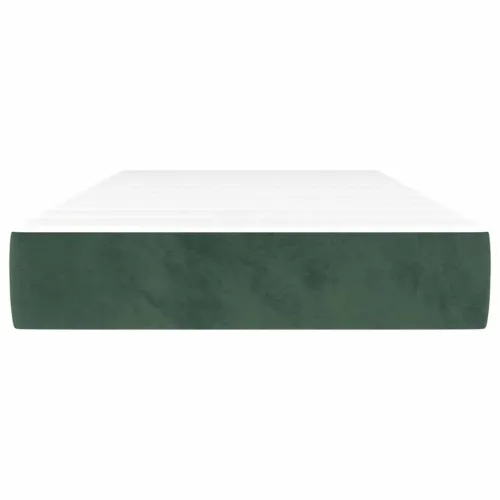 Madrac s oprugama srednje tvrdoće tamnozeleni 100x210x20 cm baršunasti - Tamnozelena 100 x 210 cm Cijena