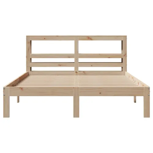 Okvir kreveta s uzglavljem 140 x 190 cm od masivne borovine - Prirodna 140 x 190 cm Prirodna 140 x 190 cm Cijena