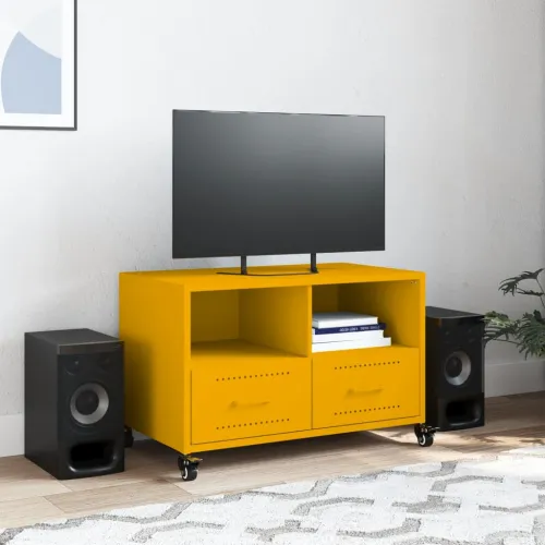 TV ormarić boja senfa 68x39x43,5 cm čelični - Žuta 1 Cijena