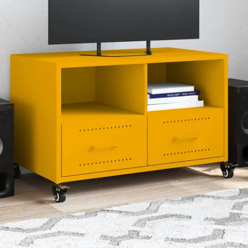 TV ormarić boja senfa 68x39x43,5 cm čelični - Žuta 1 Cijena
