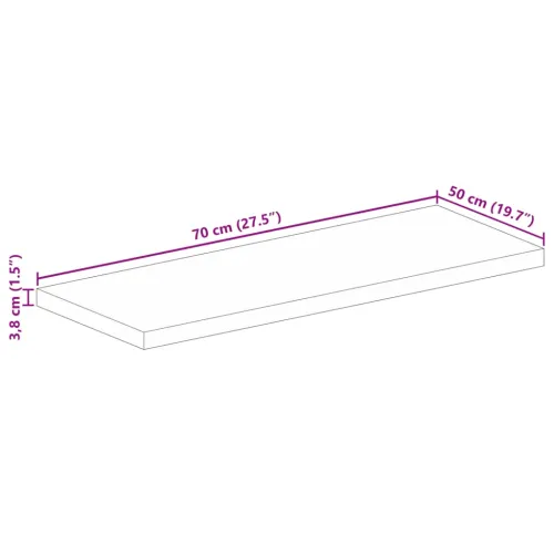 Stolna ploča 70x50x3,8 cm pravokutna masivno grubo drvo manga - Grubo drvo manga (prirodno) 70 x 50 cm 1 38 mm Cijena