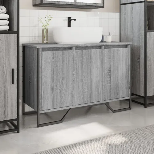 Ormarić za Lavabo - Umivaonik boja hrasta 91x35x60 cm konstruirano drvo - Sivi hrast sonoma Cijena