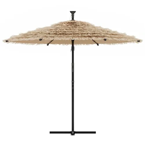 Vrtni suncobran LED s čeličnom šipkom smeđi 269x269x235 cm - 269 x 269 x 235 cm Cijena