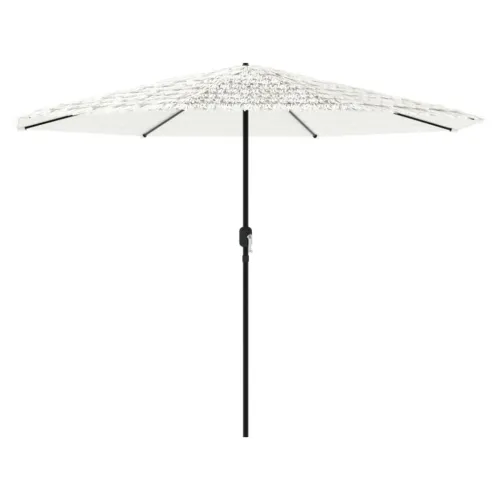 Vrtni suncobran s čeličnom šipkom bijeli 388x388x248 cm - Bijela 388 x 388 x 248 cm Cijena