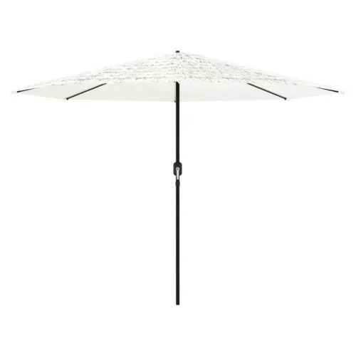 Vrtni suncobran s čeličnom šipkom bijeli 388x388x248 cm - Bijela 388 x 388 x 248 cm Cijena