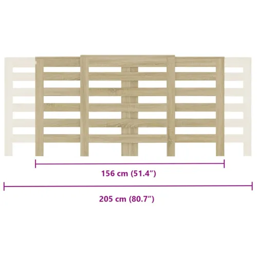Pokrivač radijatora Hrast sonoma 205 x 21,5 x 83,5 cm - Hrast sonoma 205 x 21,5 x 83,5 cm vodoravne letvice Cijena