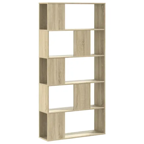 Regal za knjige s 5 razina boja hrasta 80,5x23,5x162,5cm drveni - Sonoma hrast 80.5 cm Cijena