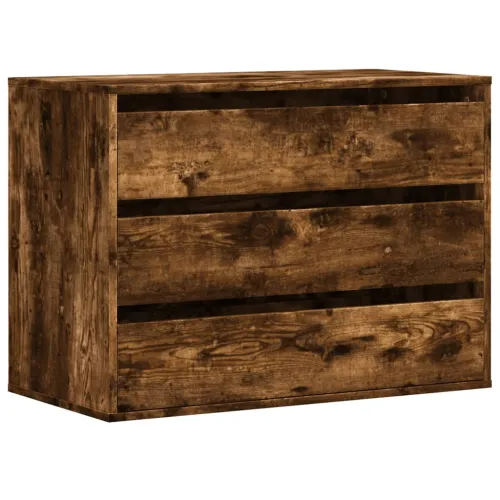 Kutna komoda s ladicama boja dimljenog hrasta 80x41x58cm drveni - Dimljeni hrast 80 x 41 x 58 cm Cijena