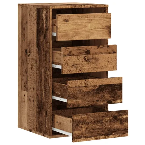 Kutna komoda s ladicama boja staro drvo 40x41x76 cm drveni - Staro drvo 40 x 41 x 76 cm Cijena