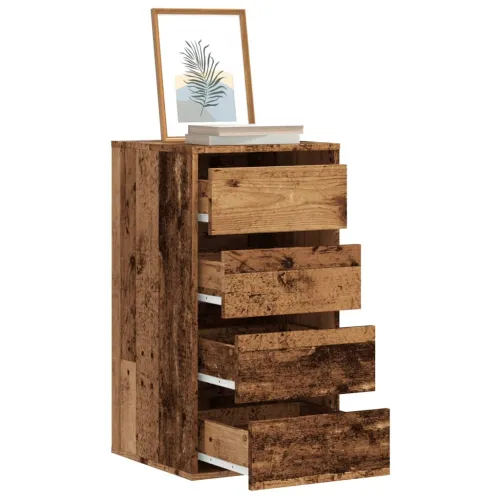 Kutna komoda s ladicama boja staro drvo 40x41x76 cm drveni - Staro drvo 40 x 41 x 76 cm Cijena