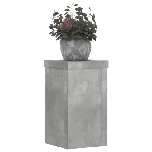 Stalci za biljke 2 kom siva boja betona 10 x 10 x 18 cm drveni - Betonska siva 10 x 10 x 18 cm Cijena