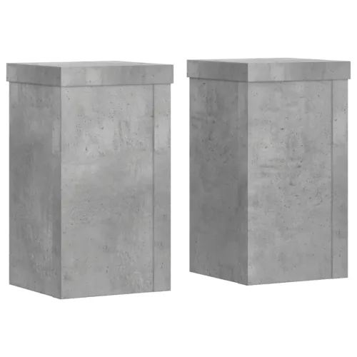 Stalci za biljke 2 kom siva boja betona 10 x 10 x 18 cm drveni - Beton siva 10 x 10 x 18 cm 2 Betonska siva Cijena