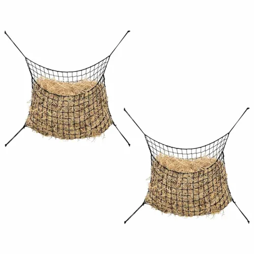 Mreže za sijeno 2 kom pravokutne crna 150x90 cm PP - Crna 1.5 x 0.9 m 2 Crna Cijena