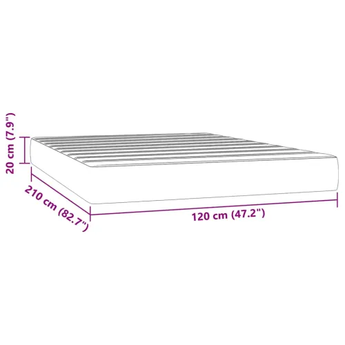 Madrac s oprugama srednje tvrdoće svjetlosivi 120x210x20 cm baršunasti - Svjetlosiva 120 x 210 cm Cijena