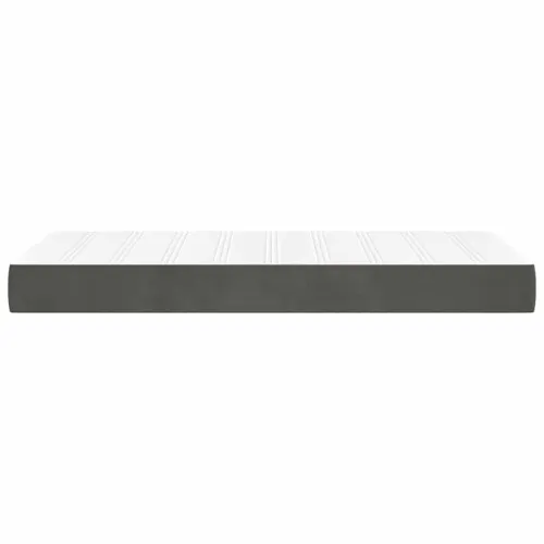 Madrac s oprugama srednje tvrdoće tamnosivi 80x220x20 cm baršunasti - Tamnosiva 80 x 220 cm Cijena