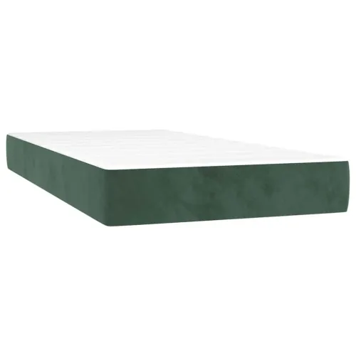 Madrac s oprugama srednje tvrdoće tamnozeleni 80x220x20 cm baršunasti - Tamnozelena 80 x 220 cm Cijena