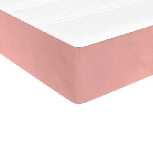 Madrac s džepičastim oprugama srednje tvrdoće rozi 90x220x20 cm baršunasti - Ružičasta 90 x 220 cm Cijena