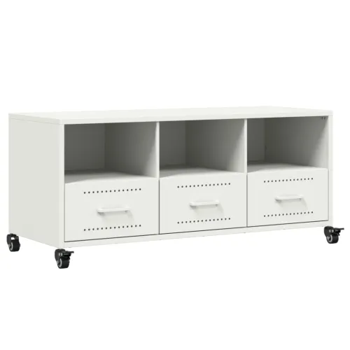 TV ormarić bijeli 100,5 x 39 x 43,5 cm čelik - Bijela 1 Cijena