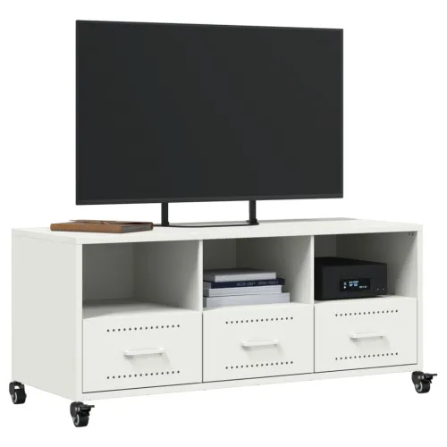 TV ormarić bijeli 100,5 x 39 x 43,5 cm čelik - Bijela 1 Cijena