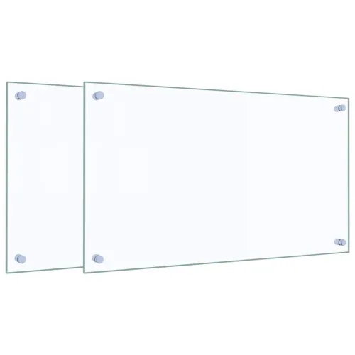 Kuhinjske zaštite od prskanja 2 kom prozirne 70x40 cm staklene - Transparentan 70 x 40 x 0.6 cm 2 Cijena