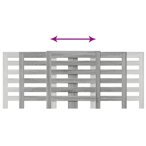 Maska za radijator - Pokrov za radijator hrasta sonome 205x21,5x83,5 cm - Siva Sonoma 205 x 21,5 x 83,5 cm vodoravne letvice Cijena