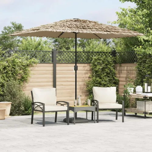 Vrtni suncobran LED s čeličnom šipkom smeđi 248x248x248 cm - 248 x 248 x 248 cm Cijena