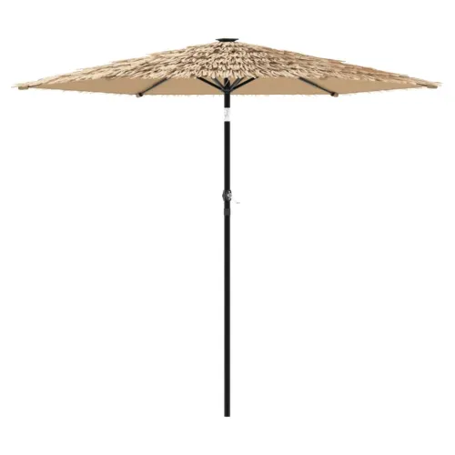 Vrtni suncobran LED s čeličnom šipkom smeđi 268x268x226 cm - 268 x 268 x 226 cm Cijena