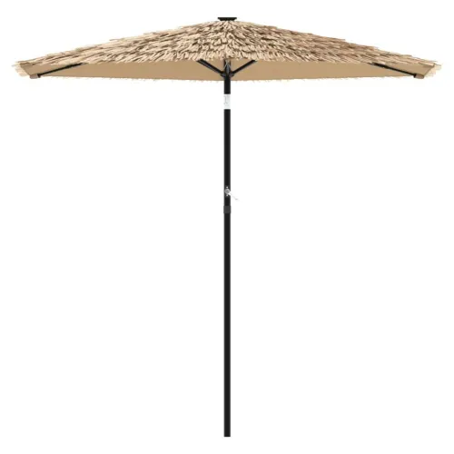 Vrtni suncobran LED s čeličnom šipkom smeđi 268x268x226 cm - 268 x 268 x 226 cm Cijena