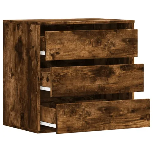 Kutna komoda s ladicama boja dimljenog hrasta 60x41x58cm drveni - Dimljeni hrast 60 x 41 x 58 cm Cijena