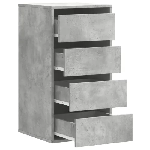 Kutna komoda s ladicama siva boja betona 40x41x76 cm drveni - Beton siva 40 x 41 x 76 cm Cijena