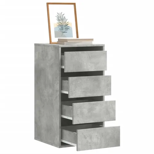 Kutna komoda s ladicama siva boja betona 40x41x76 cm drveni - Beton siva 40 x 41 x 76 cm Cijena