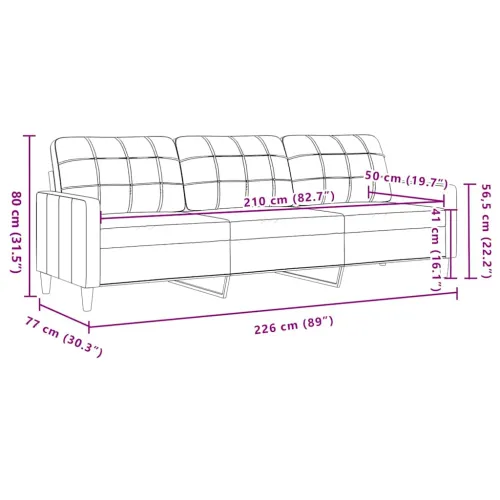 Trosjed od tkanine crvena boja vina 210 cm - Boja crnog vina 210 cm Cijena