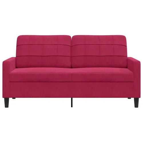 Dvosjed crvena boja vina 140 cm baršunasti - Boja crnog vina 140 cm Cijena