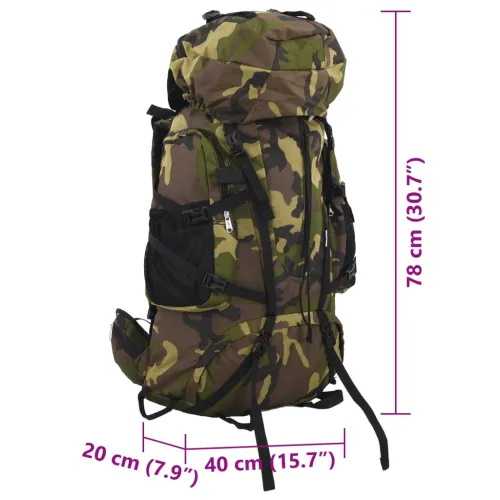 Ruksak za planinarenje maskirno zelena 80 L od tkanine Oxford - Maskirna 80 l Cijena