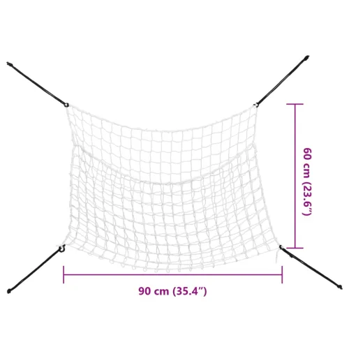 Mreže za sijeno 2 kom pravokutne bijele 90 x 60 cm PP - Bijela 0.9 x 0.6 m 2 Cijena