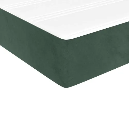 Madrac s oprugama srednje tvrdoće tamnozeleni 80 x 210 x 20 cm baršunasti - Tamnozelena 80 x 210 cm Cijena