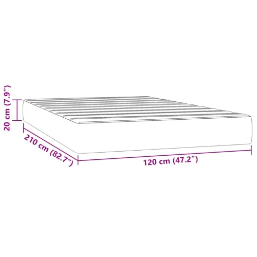 Madrac s oprugama srednje tvrdoće tamnoplavi 120x210x20 cm baršunasti - Tamno plava 120 x 210 cm Cijena