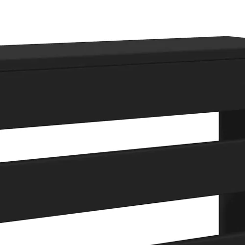 Maska za radijator - Pokrov za radijator crni 175x20x82 cm konstruirano drvo - Crna 175 x 20 x 82 cm vodoravne letvice Cijena