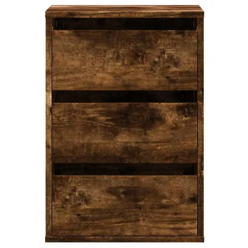 Kutna komoda s ladicama boja dimljenog hrasta 40x41x58cm drveni - Dimljeni hrast 40 x 41 x 58 cm Cijena