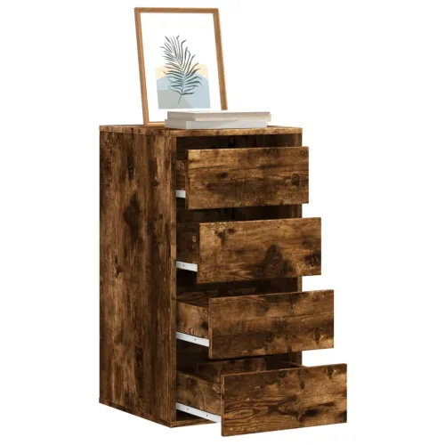 Kutni ladičar dimljena boja hrasta 40x41x76cm konstruirano drvo - Dimljeni hrast 40 x 41 x 76 cm Cijena