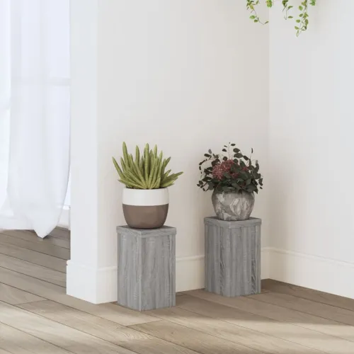 Stalci za biljke 2 kom boja hrasta 10x10x18cm konstruirano drvo - Sivi hrast sonoma 10 x 10 x 18 cm 2 Siva Sonoma Cijena