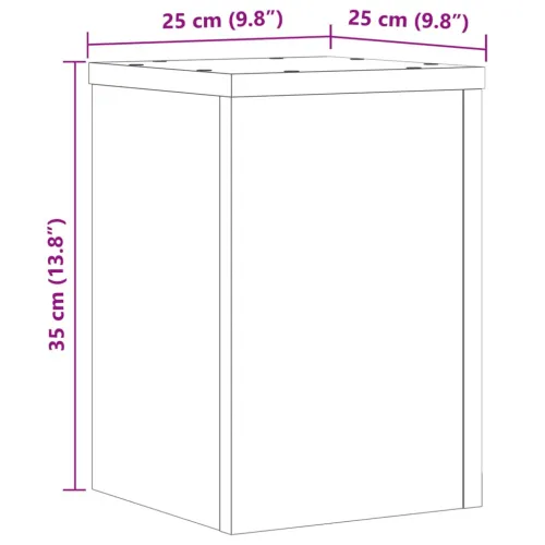 Stalci za biljke 2 kom boja hrasta 25 x 25 x 35 cm drveni - Hrast sonoma 25 x 25 x 35 cm Cijena